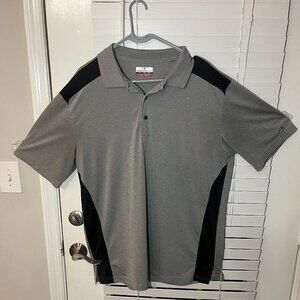 XLT NWOT Men's Grandslam Gray and Black Short-Sleeve Polo Shirt